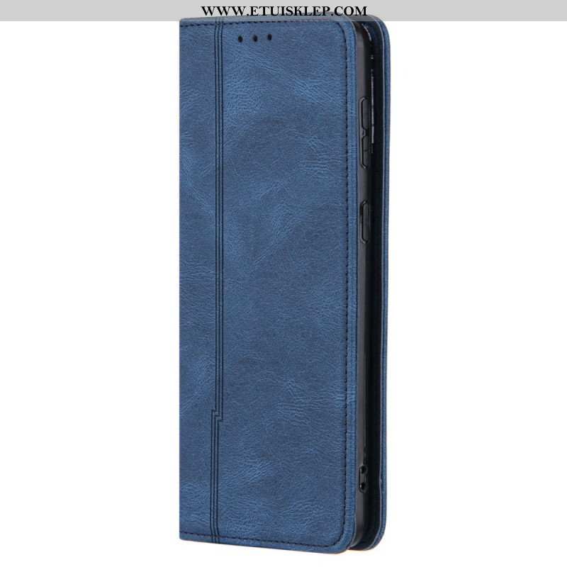 Etui Na Telefon do Samsung Galaxy S22 5G Etui Folio Stylowa Skórzana Linia